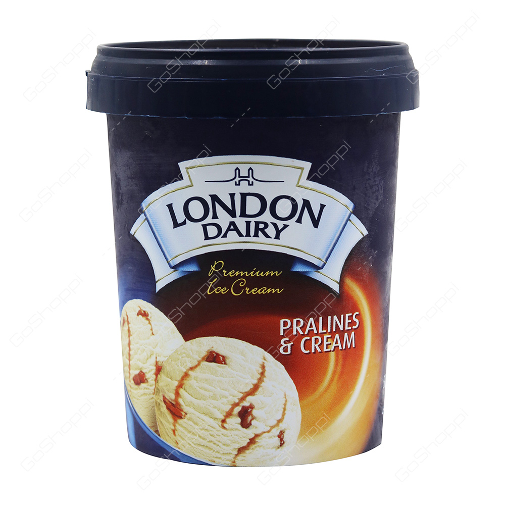 London Dairy Premium Icecream Pralines And Cream 500 ml