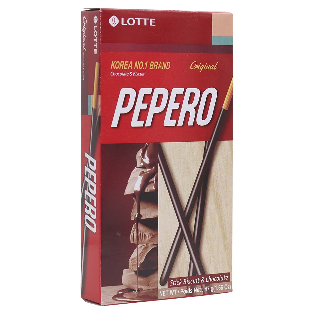 Lotte Original Pepero Choco Stick Biscuit & Chocolate 47g