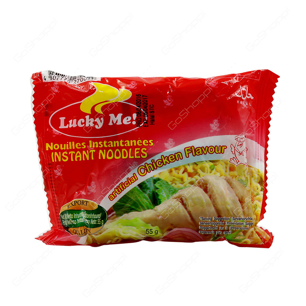 Lucky Me Instant Noodles Artificial Chicken Flavour 55 g