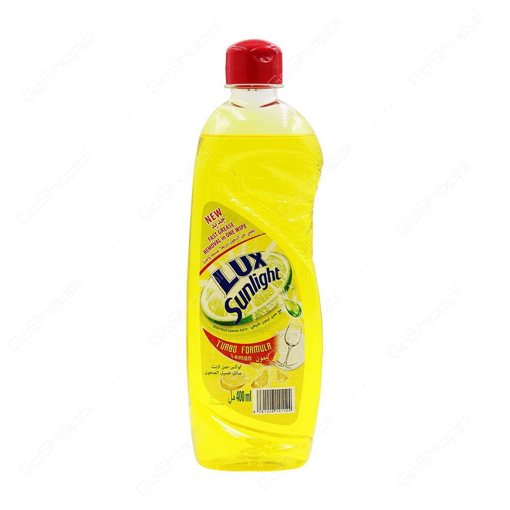 Lux Sunlight Turbo Formula Lemon Dishwashing Liquid 400 ml