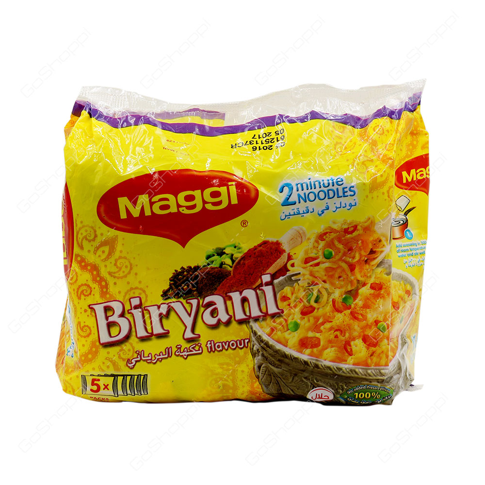 Maggi 2 Minute Noodles Biryani Flavour 5 Pack