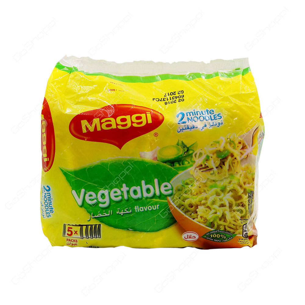 Maggi 2 Minute Noodles Vegetable Flavour 5 Pack