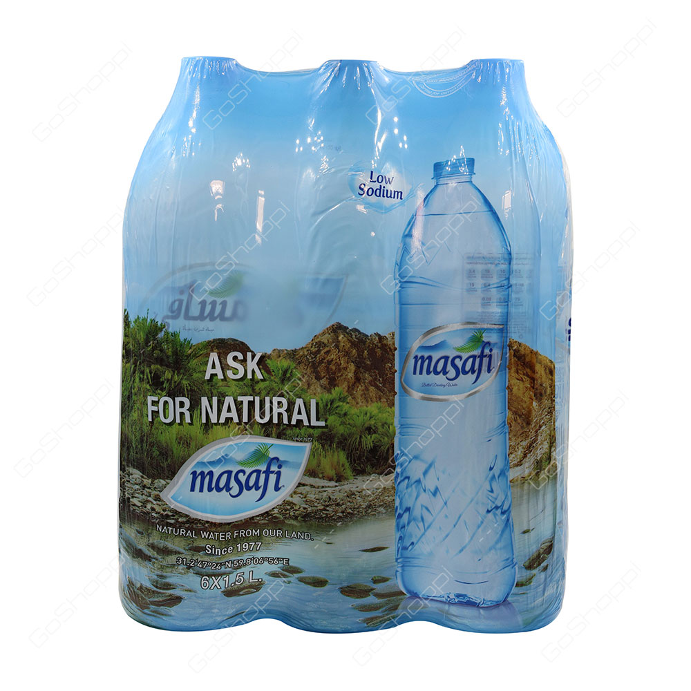 Masafi Low Sodium Bottled Drinking Water 6X1.5 l