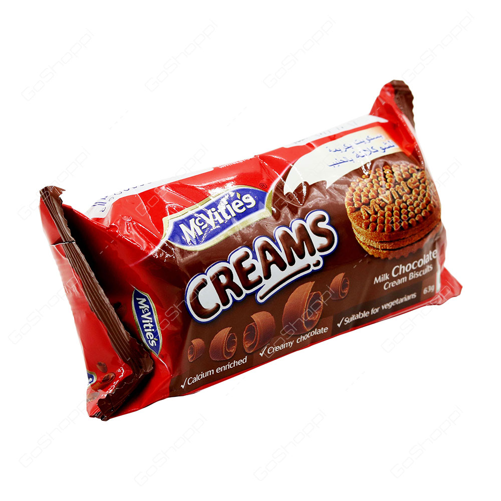 McVities Creams Milk Chocolate Cream Biscuits 63 g
