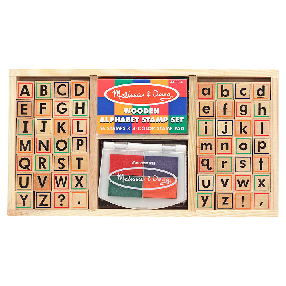 Melissa And Doug Alphabet Wooden Stamp Set