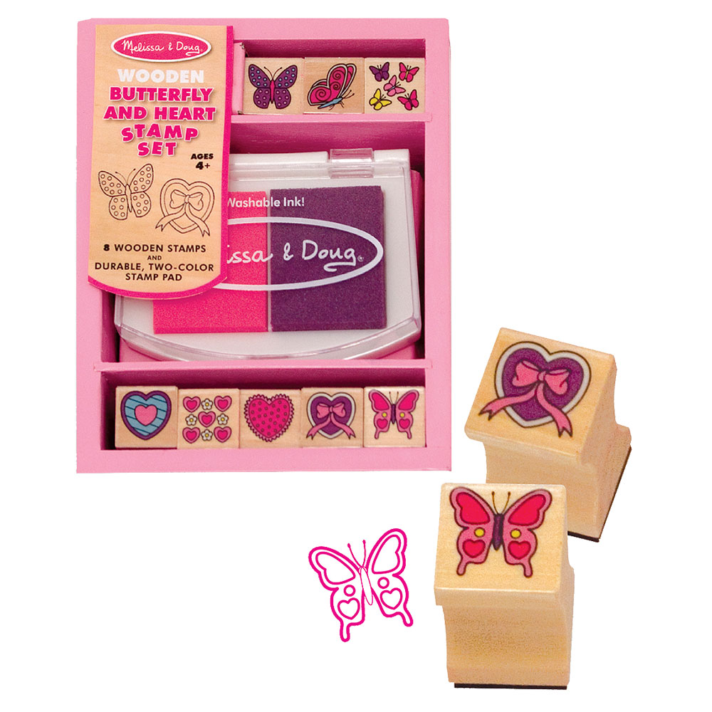 Melissa And Doug Butterfly And Hearts Stamp Set
