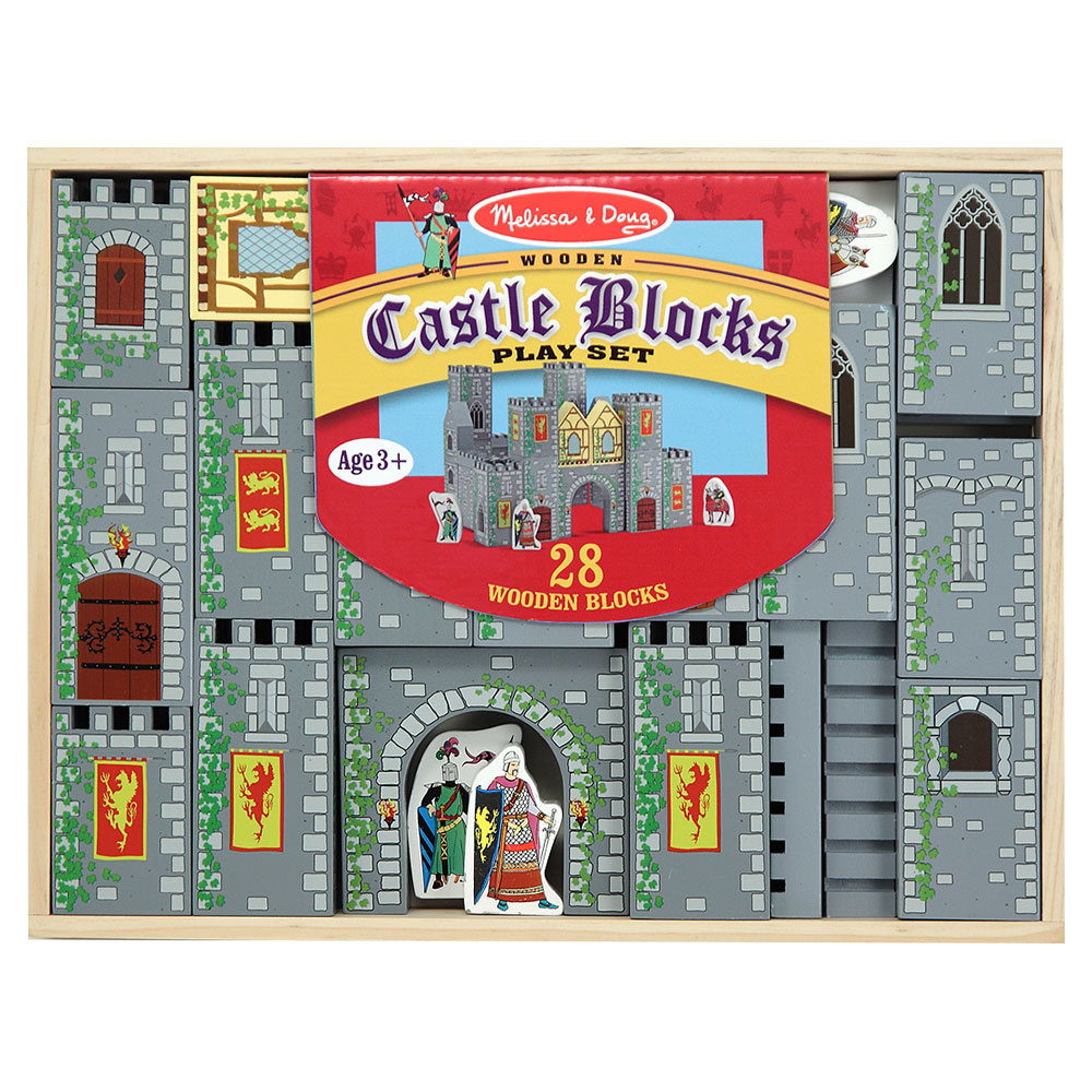 Melissa And Doug Castle Blocks 28 Pieces Play Set