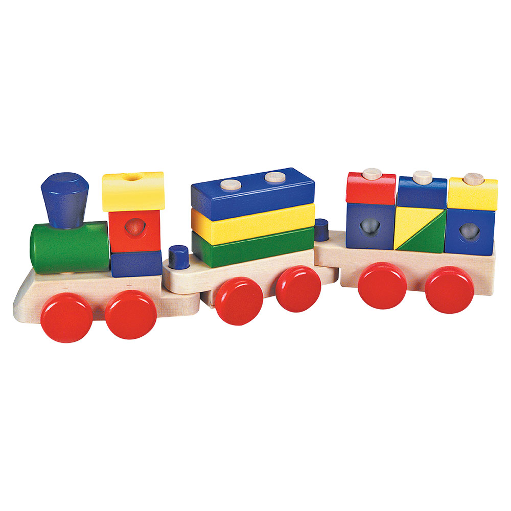 Melissa And Doug Classic Stacking Train 18 Piece
