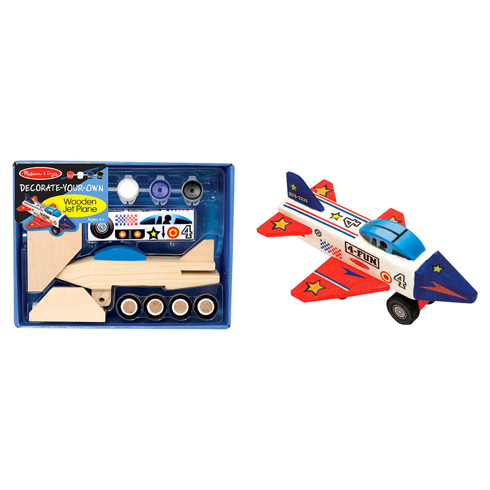 Melissa And Doug Decorate-Your-Own Wooden Jet Plane