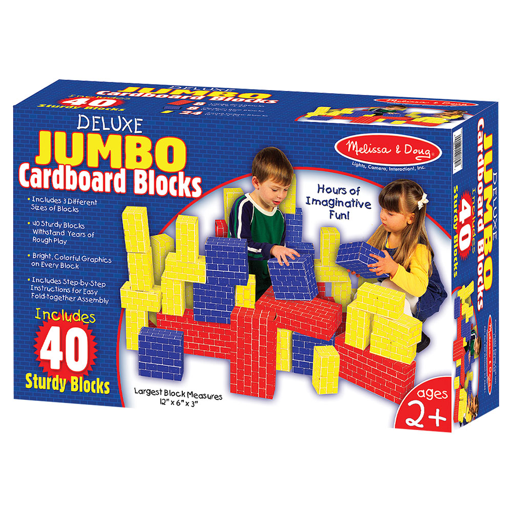 Melissa And Doug Deluxe Jumbo Cardboard Blocks 40pc