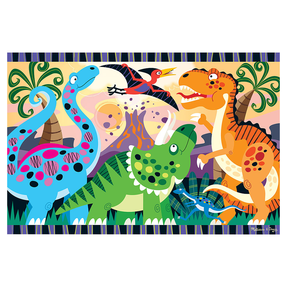 Melissa And Doug Dinosaur Dawn Floor Puzzle 24 pc
