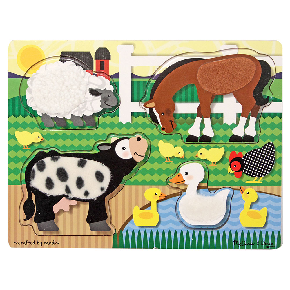 Melissa And Doug Farm Touch And Feel Puzzle