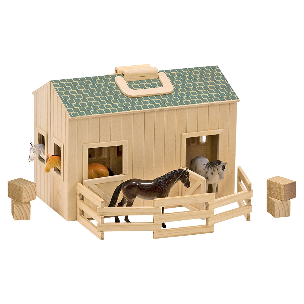 Melissa And Doug Fold And Go Wooden Stable