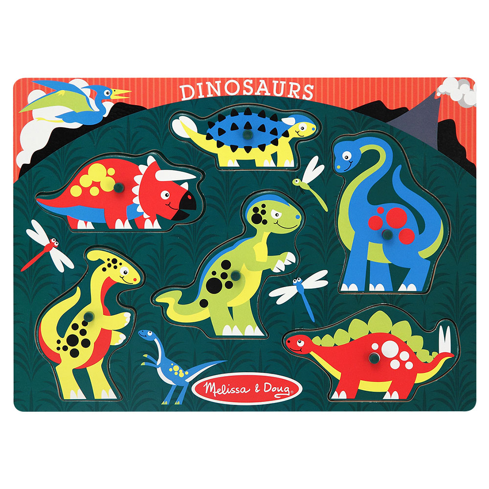 Melissa And Doug Peg Puzzle Dinosaurs