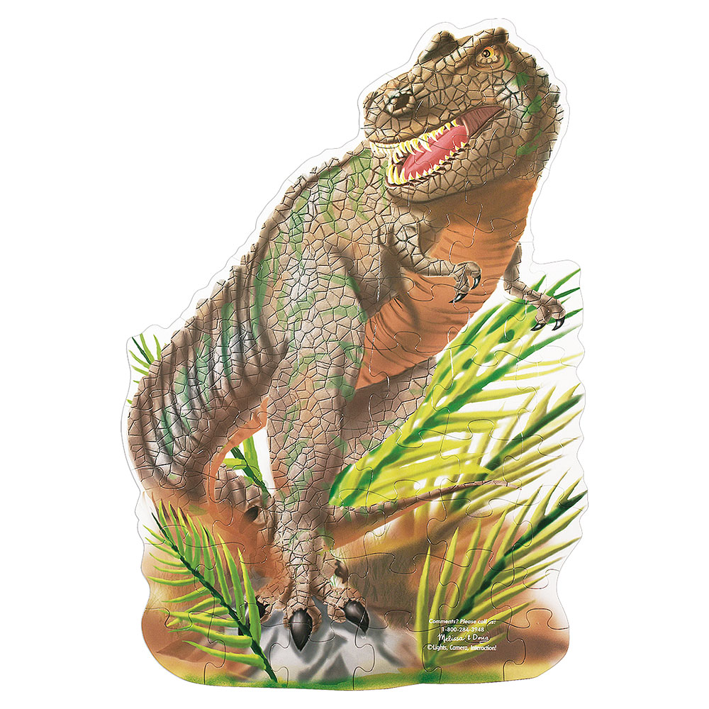 Melissa And Doug T-Rex Dinosaurs Shaped Puzzle 48 pcs