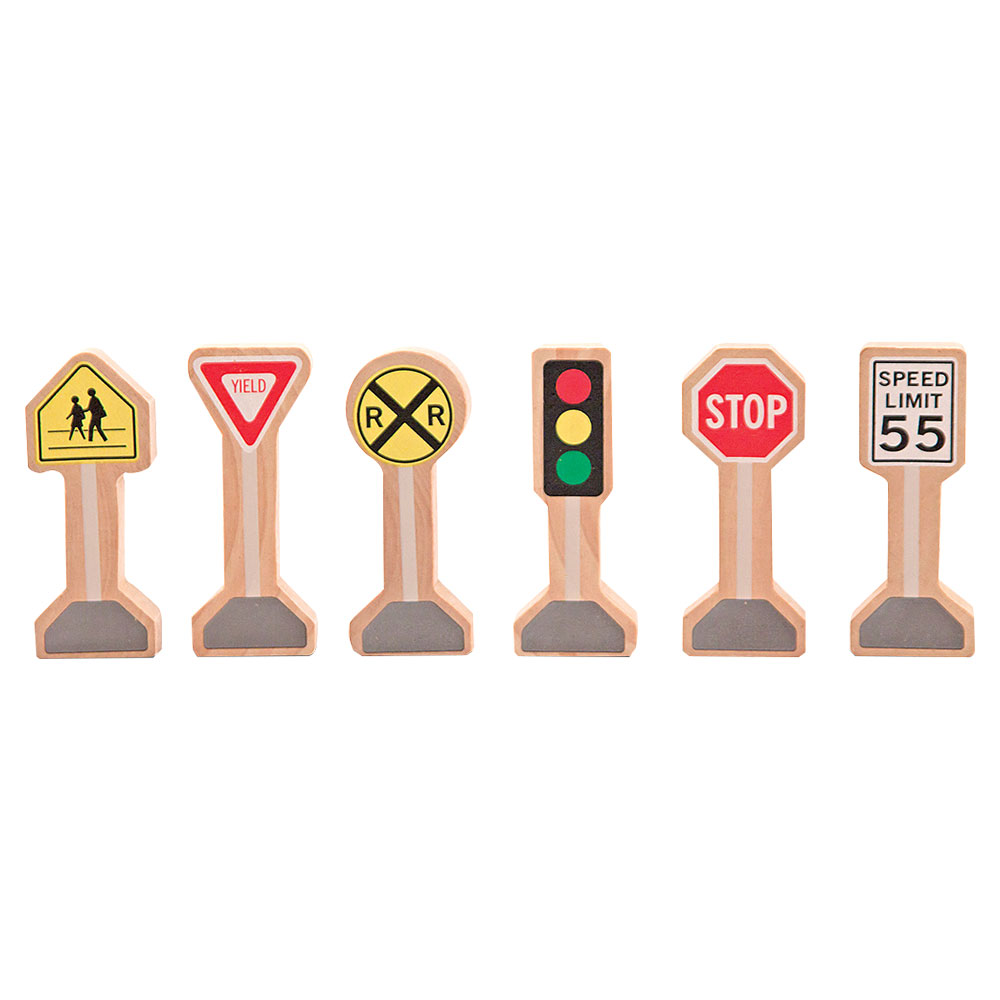 Melissa And Doug Whittle World - Traffic Signs Set