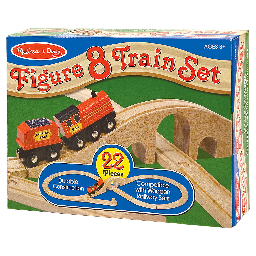 Melissa And Doug Wooden Figure Eight Train Set