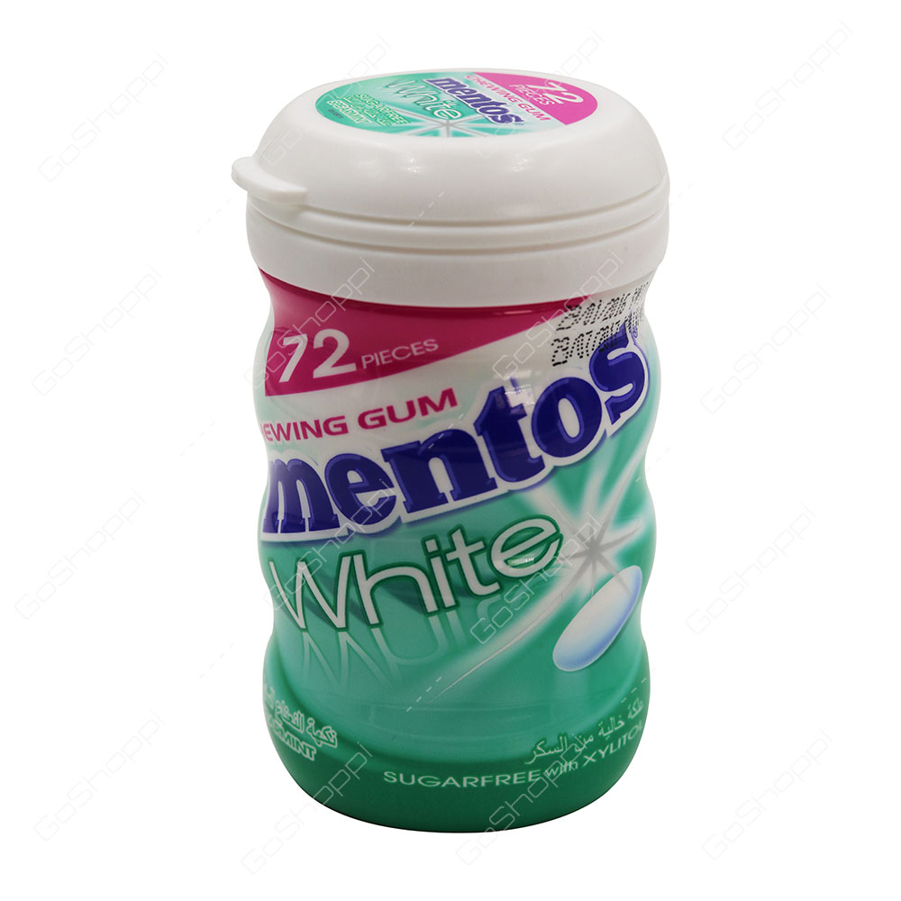 Mentos White Chewing Gum Spearmint Sugarfree With Xylitol 72 pcs