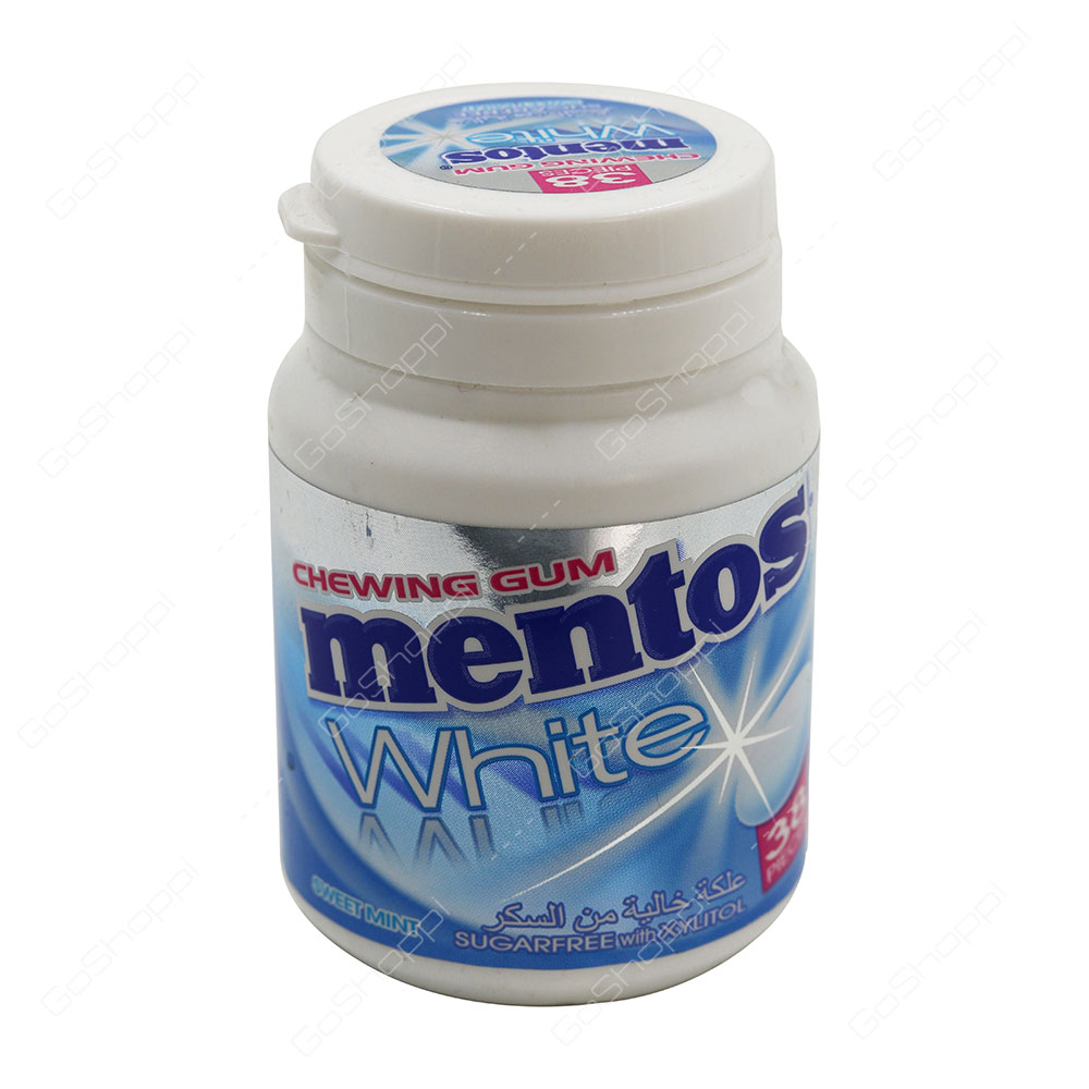 Mentos White Chewing Gum Sweet Mint Sugarfree With Xylitol 38 pcs