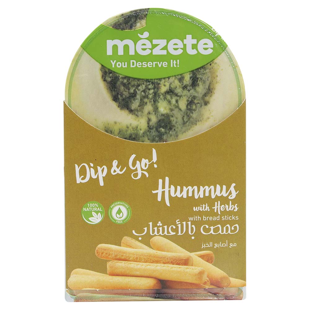 Mezete Dip & Go Hummus With Herbs 92g