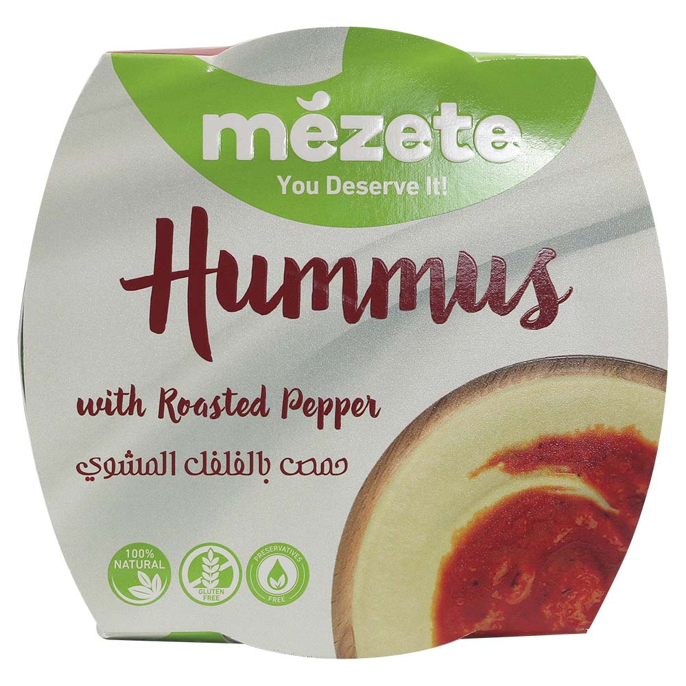 Mezete Hummus With Roasted Pepper 215g