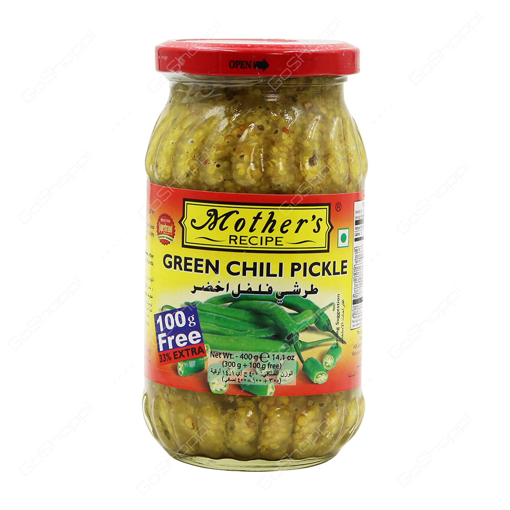 Mothers Recipe Green Chili Pickle 400 g