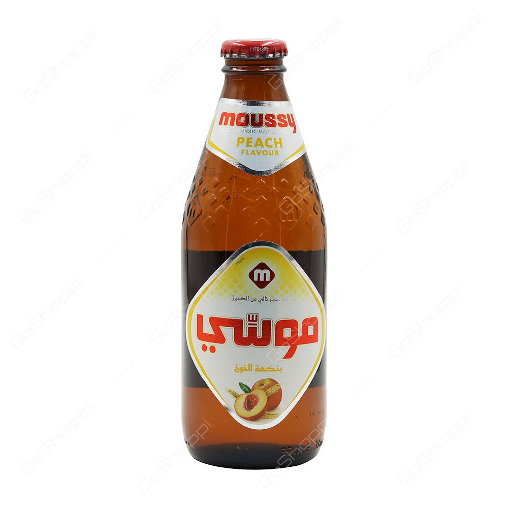Moussy Peach Flavour Non Alcoholic Malt Beverage 330 ml