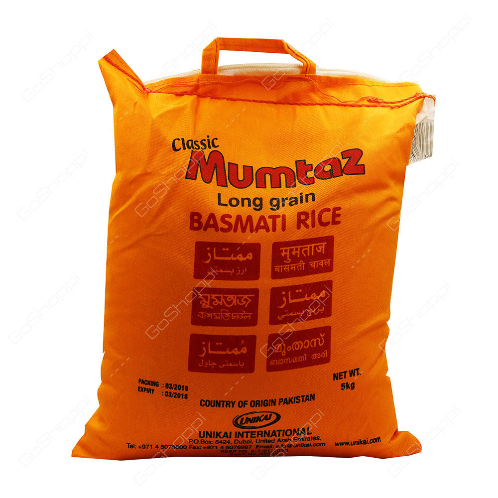 Mumtaz Long Grain Basmati Rice 5 kg