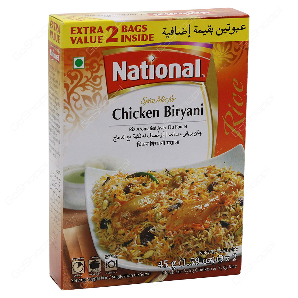 National Spice Mix For Chicken Biryani 2X45 g