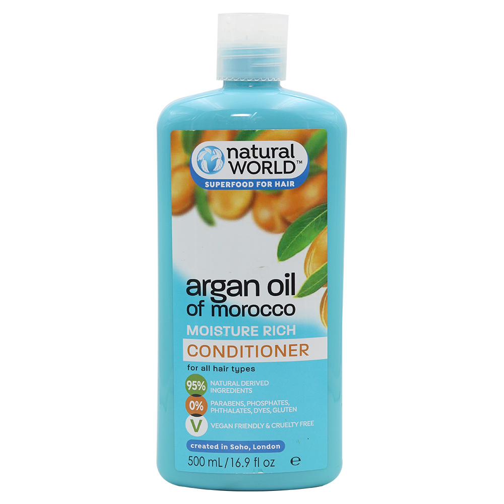 Natural World Argan Oil Of Morocco Moisture Rich Conditioner 500ml