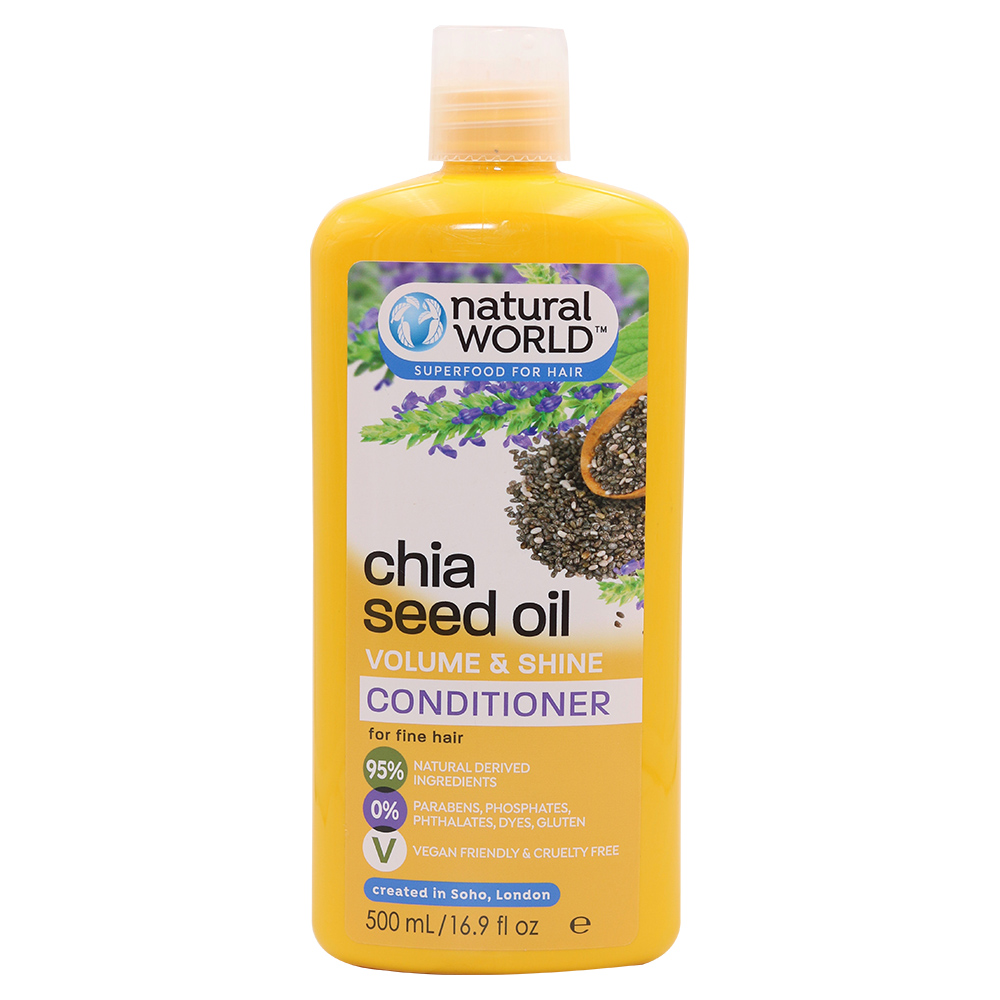 Natural World Chia Seed Oil Volume And Shine Conditioner 500ml