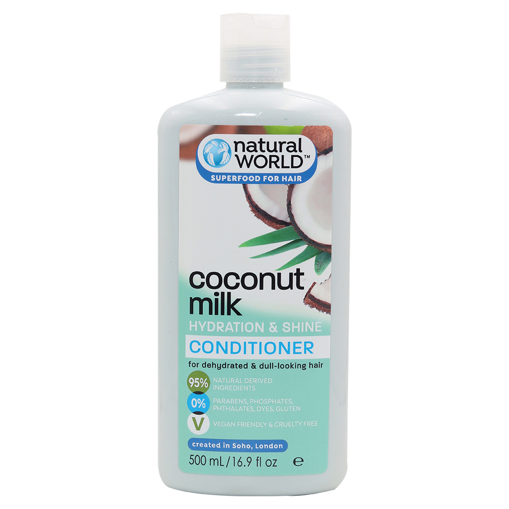 Natural World Coconut Milk Hydration And Shine Conditioner 500ml
