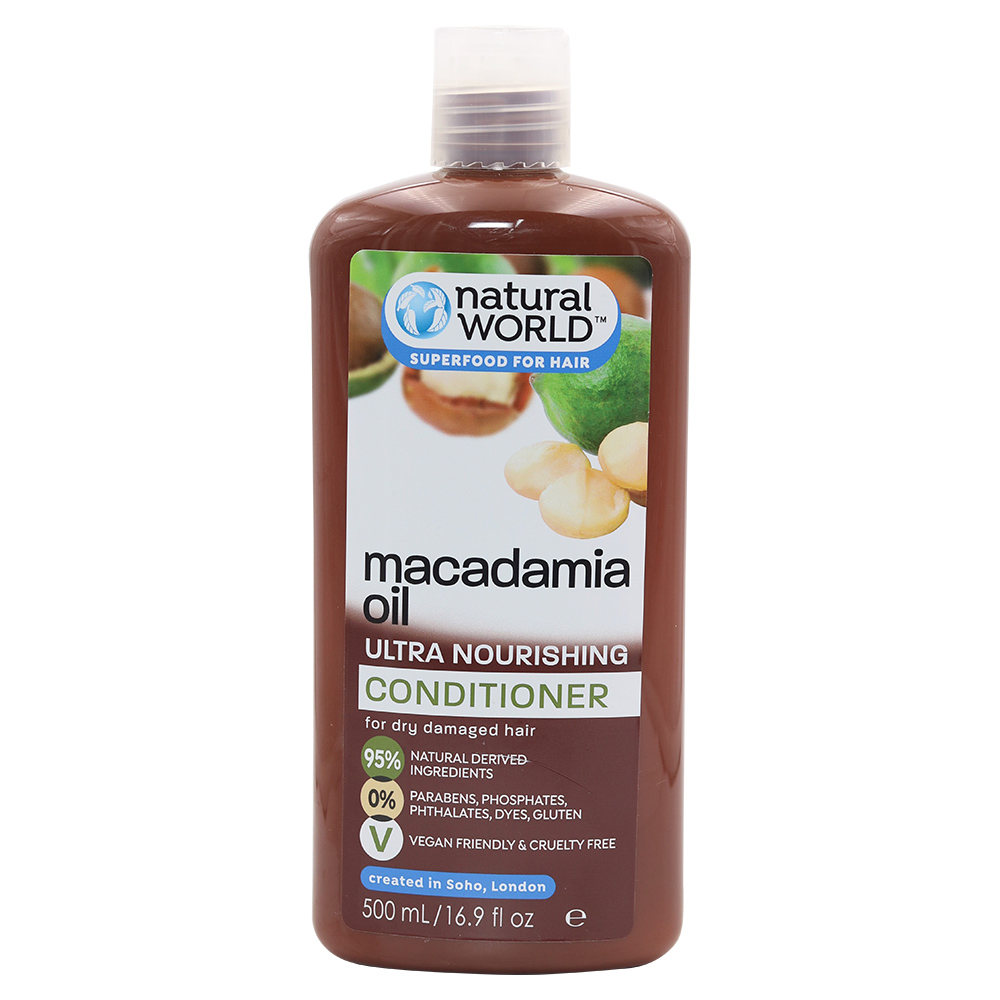 Natural World Macadamia Oil Ultra Nourishing Conditioner 500ml