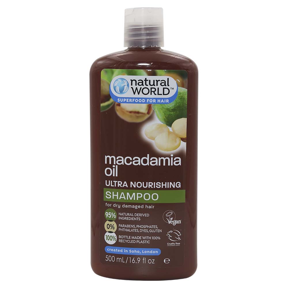 Natural World Macadamia Oil Ultra Nourishing Shampoo 500ml