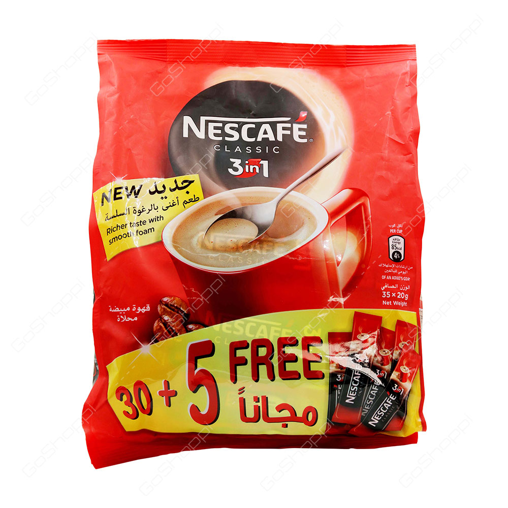 Nescafe Classic 3 in 1 Coffee Sachets 35X20 g