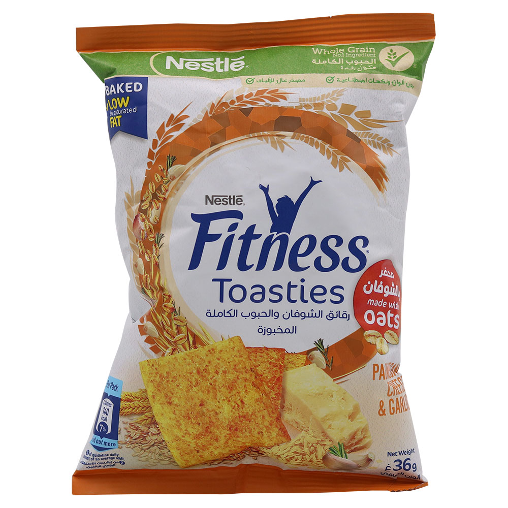 Nestle Fitness Toasties Parmesan Cheese And Garlic 36g