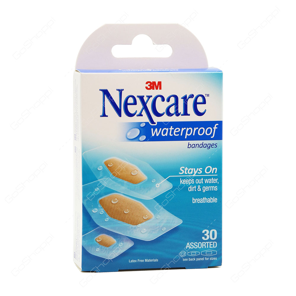 Nexcare Waterproof Bandages Assorted 30 Strips