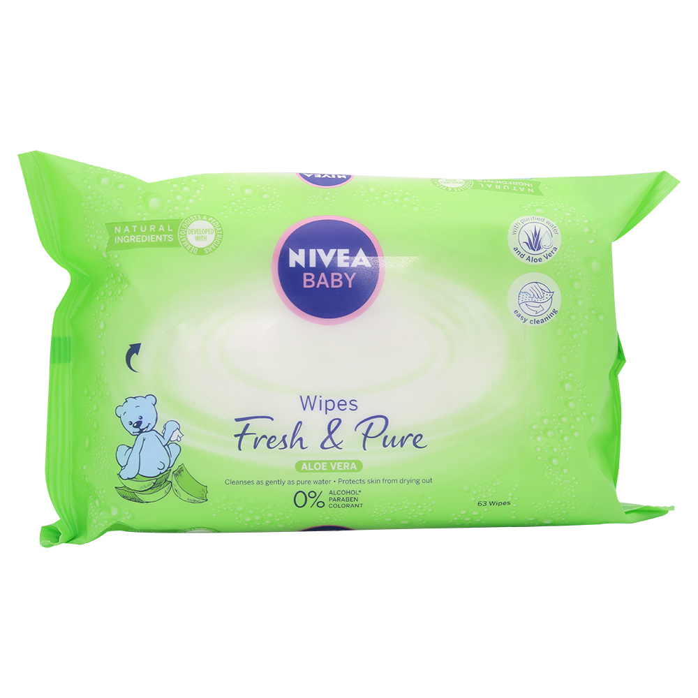 Nivea Baby Fresh & Pure Aloe Vera Wipes 63Wipes