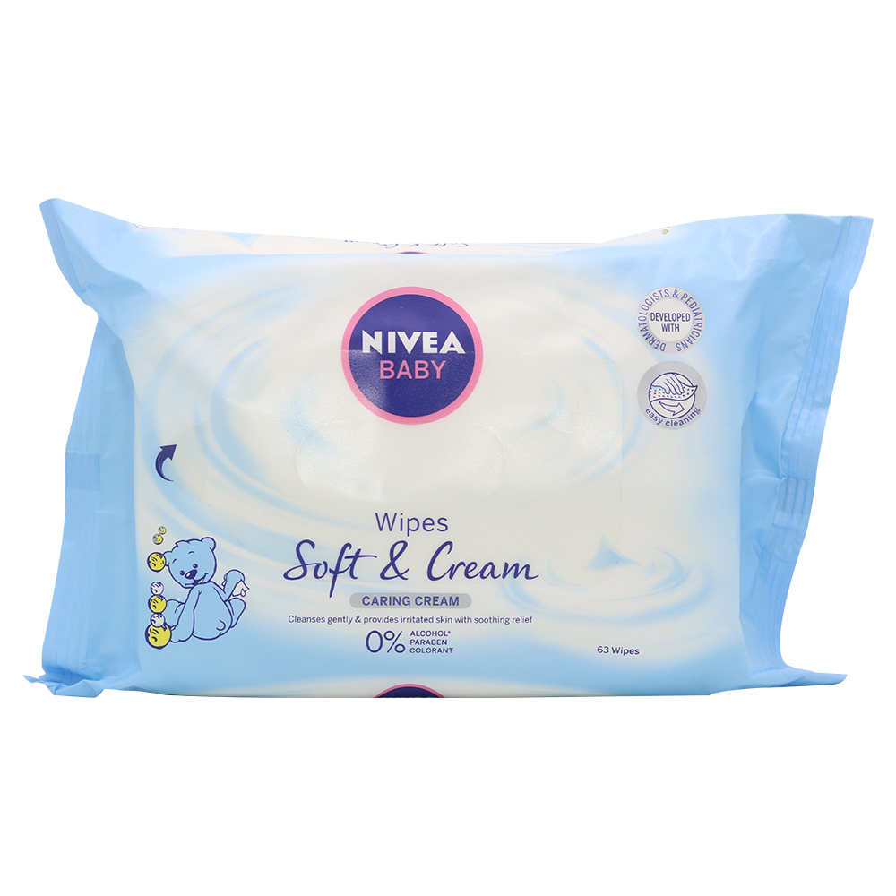 Nivea Baby Soft & Cream Caring Cream Wipes 63Wipes