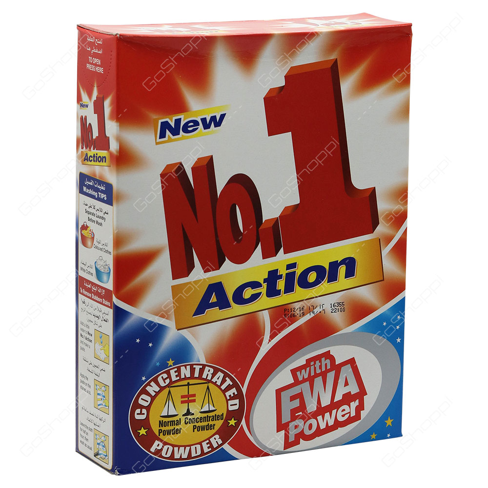 No 1 Action Concentrated Detergent Powder 625 g