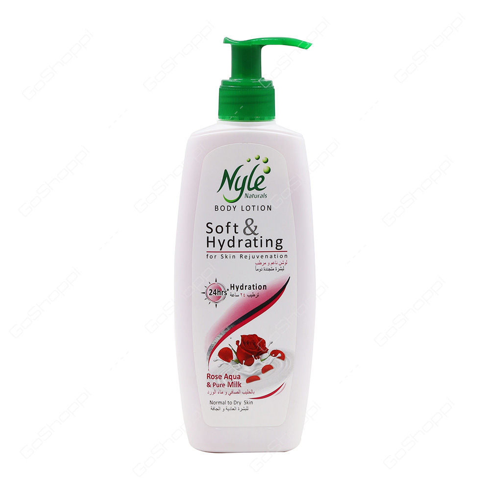 Nyle Soft And Hydrating Body Lotion Rose Aqua And Pure Milk 1 Pack