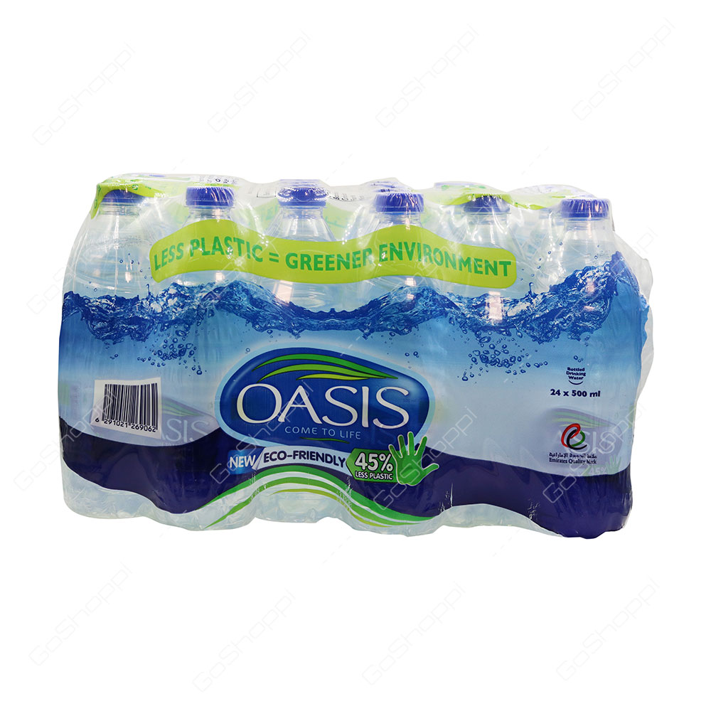 Oasis New Eco Friendly Bottled Drinking Water 24X500 ml