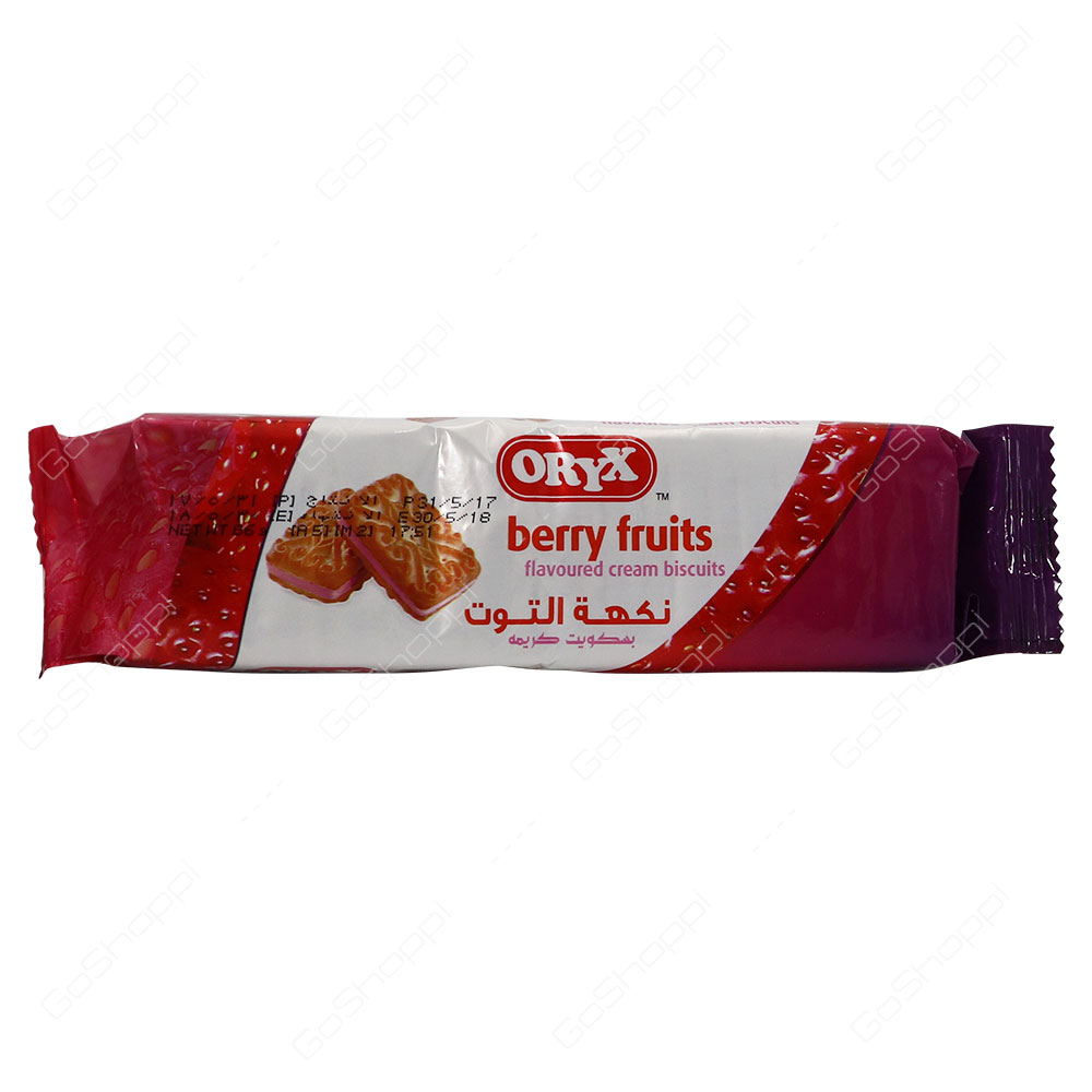 Oryx Berry Fruits Flavoured Cream Biscuits 86 g