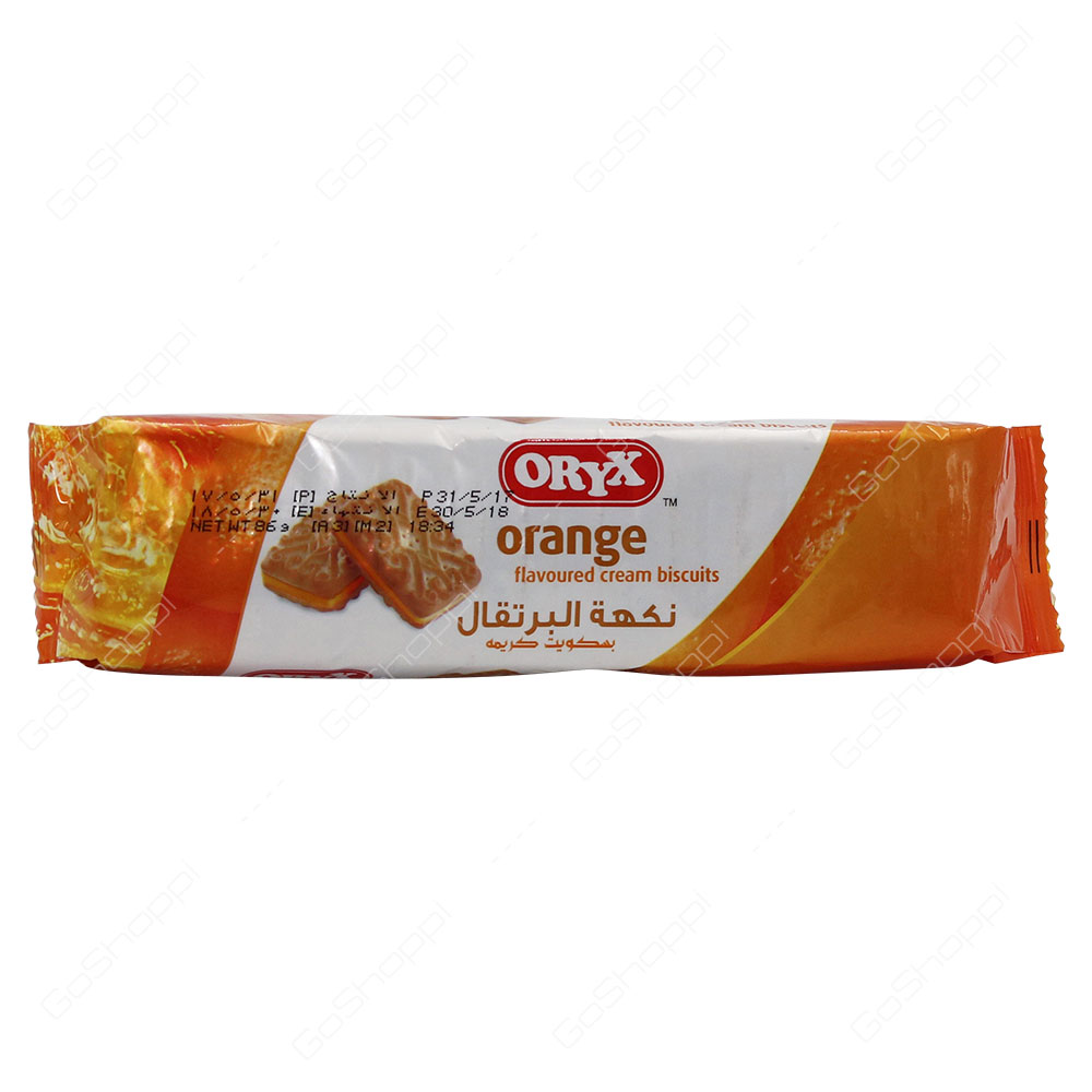 Oryx Orange Flavoured Cream Biscuits 86 g