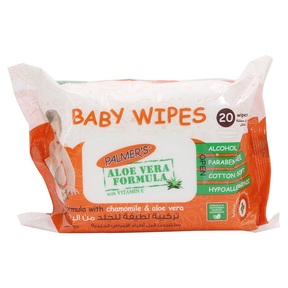 Palmers Baby Wipes Aloe Vera Formula Wipes 20Wipes