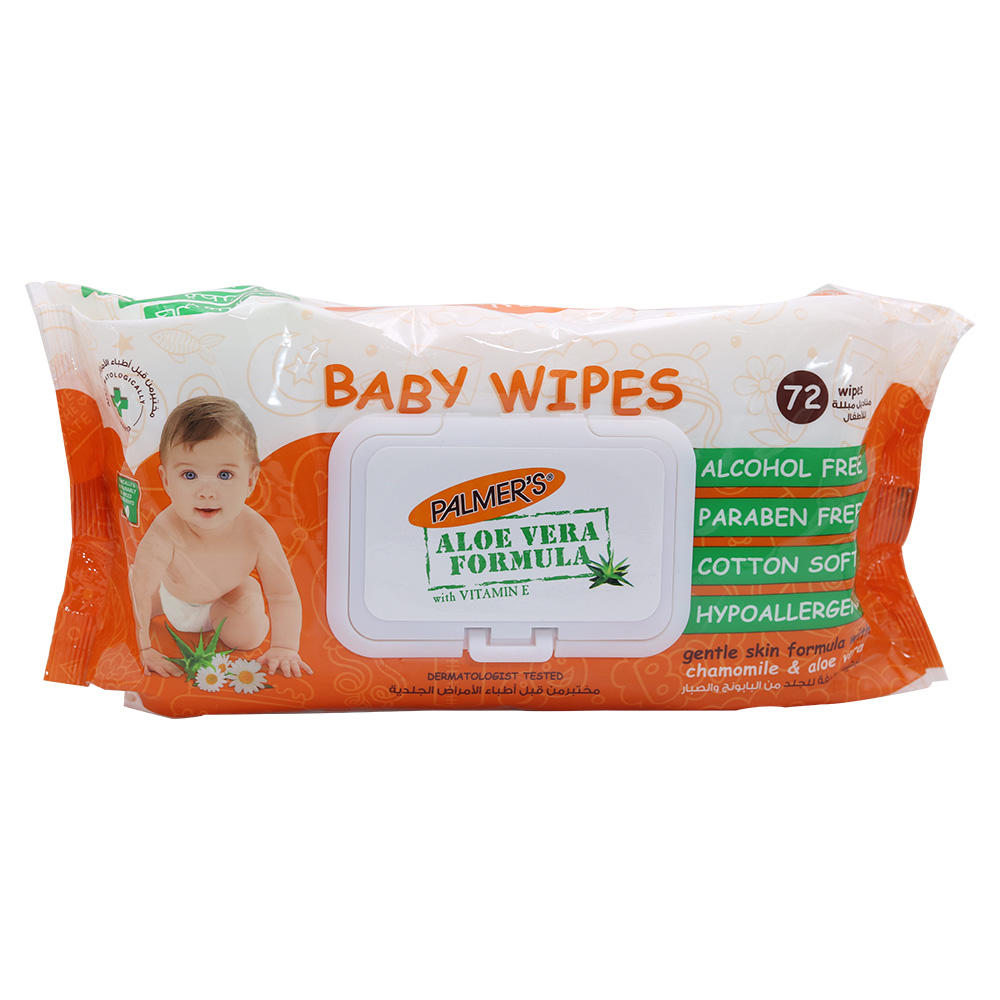 Palmers Baby Wipes Aloe Vera Formula Wipes 72Wipes