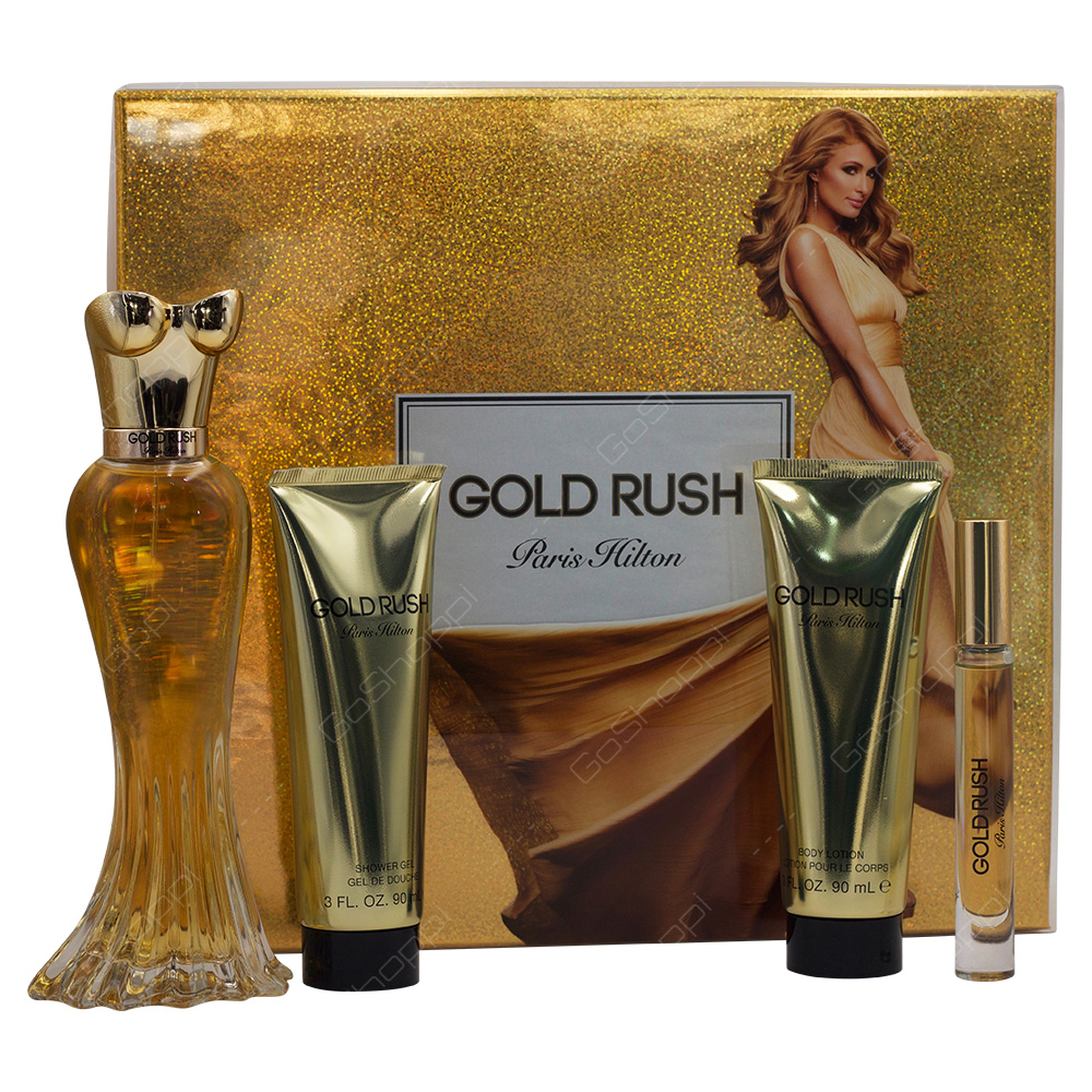 Paris Hilton Gold Rush For Women Gift Set 4pcs