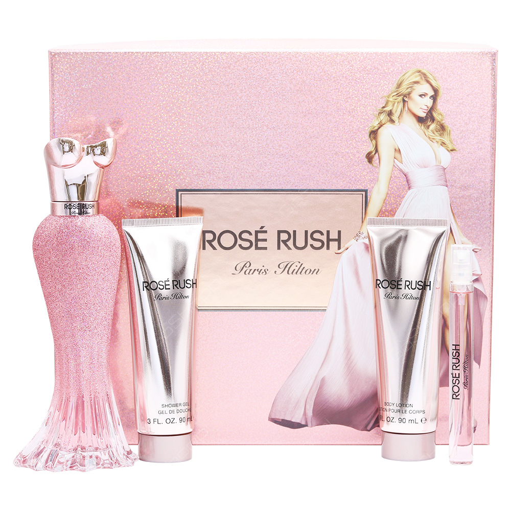 Paris Hilton Rose Rush For Women Gift Set 4pcs