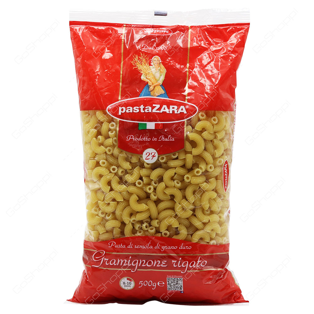 Pasta Zara Gramignone Rigato 27 500 g