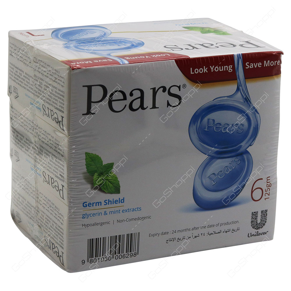 Pears Germ Shield Soaps 6X125 g